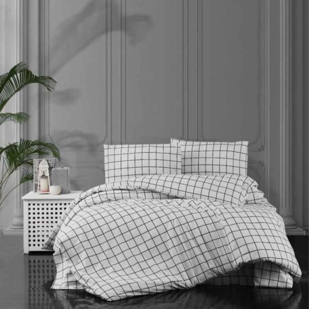 Lief Home Ranforce Kumaşından Çift Kişilik Nevresim Seti | 200X220 - 200 x 220 cm - Beyaz Nevresim Takımı Fiyatı