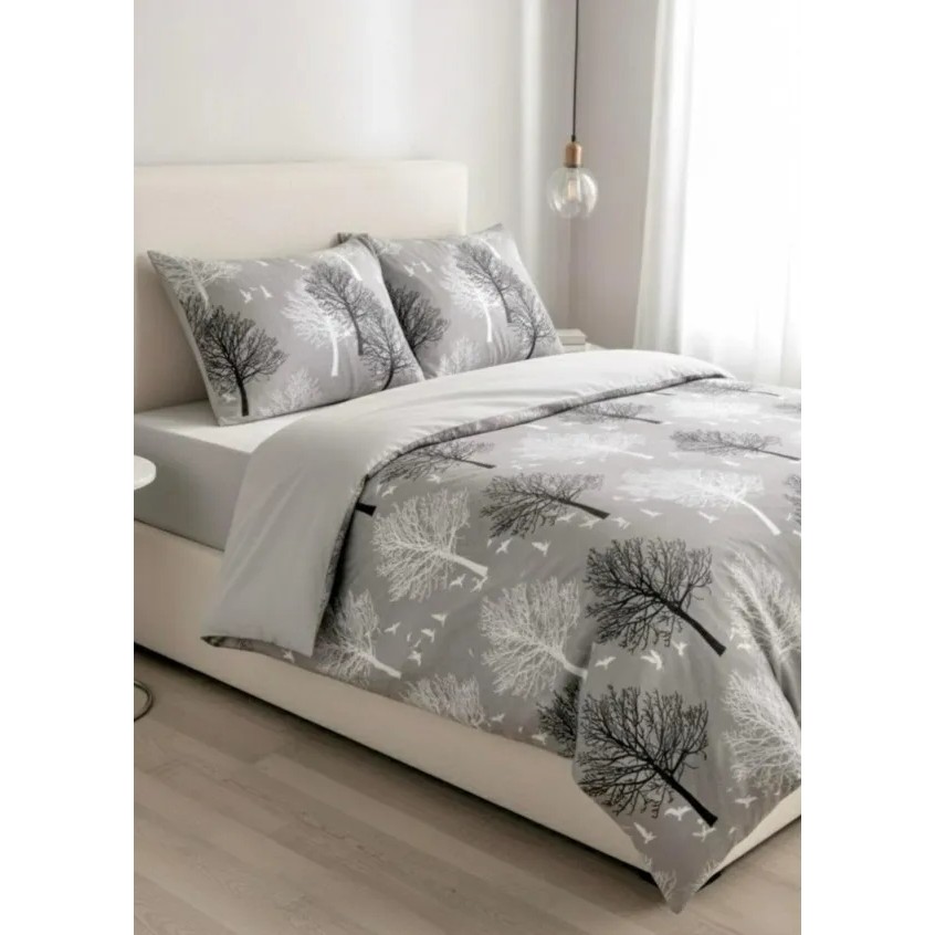 Lief Home Ranforce Kumaşından Tek Kişilik Nevresim Seti | 160X220 ( 2 Adet Yastık Kılıfı ) - 160 x 220 cm - Gri Nevresim Takımı Fiyatı