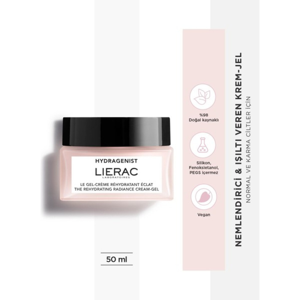 Lierac Hydragenist The Rehdyrating Radiance Cream-Gel Vegan, Nemlendirici, Işıltı Veren Krem Jel 50 ml Anti-Aging / Yaşlanma Karşıtı Fiyatı