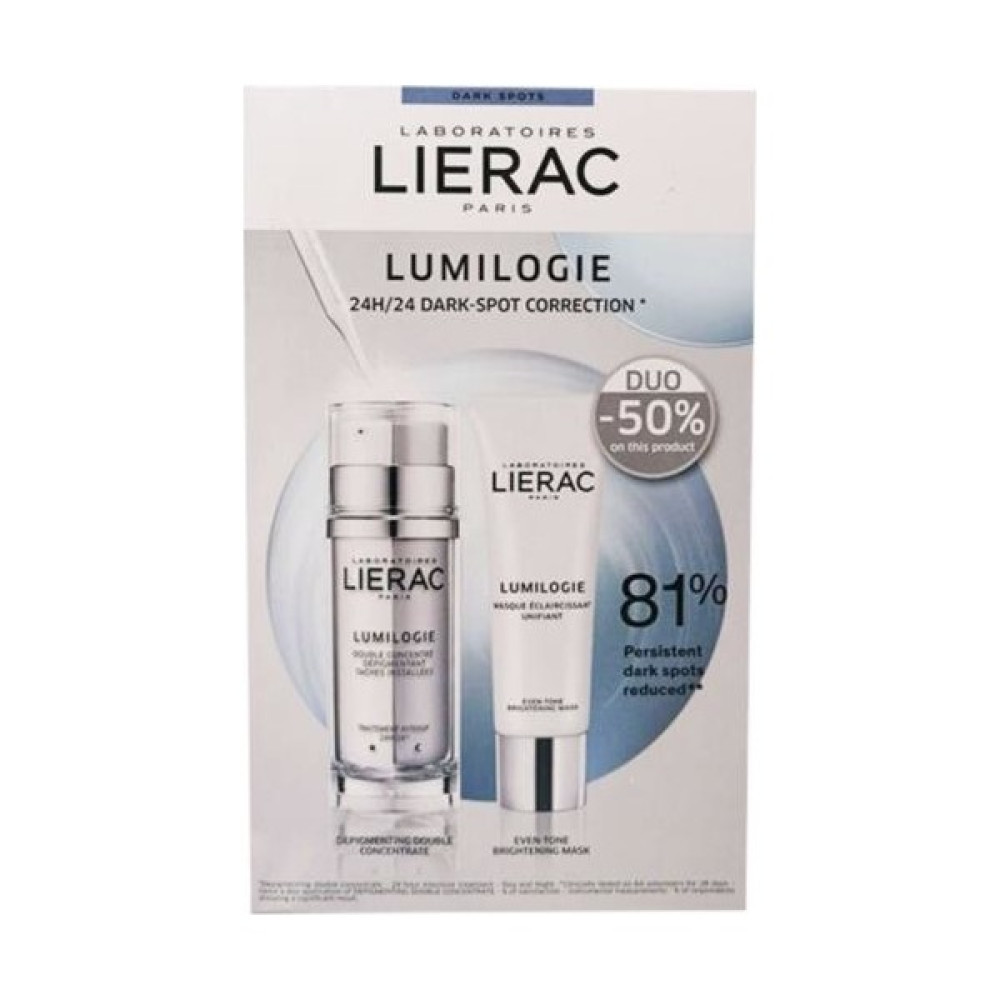 Lierac Lumilogie Gece ve Gündüz Konsantresi 30 ml + Koyu Leke Karşıtı Aydınlık Veren Maske 50 ml Maskeler Fiyatı