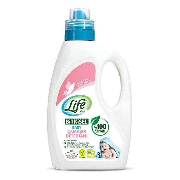Life By Fakir Baby 1500 ml Bitkisel Çamaşır Deterjanı Hassas Ciltler İçin Özel Formül Çamaşır Deterjanı Fiyatı