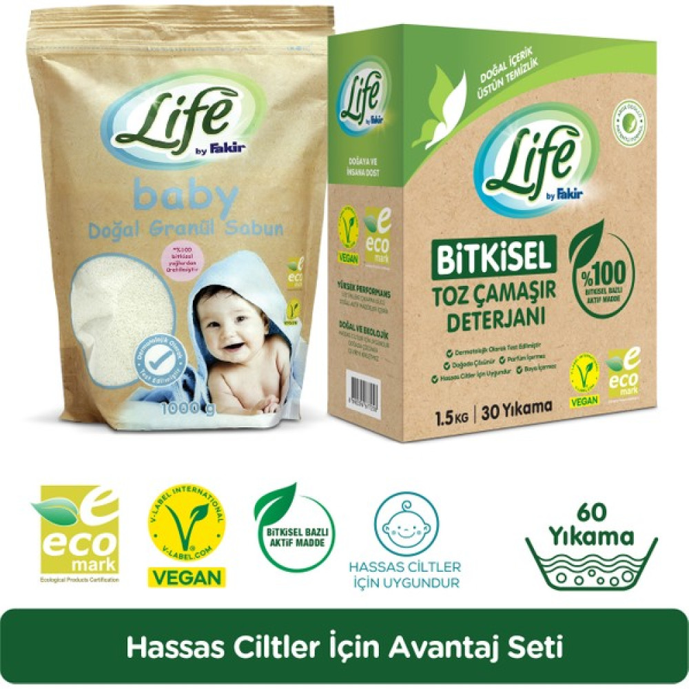 Life By Fakir Baby Granül Sabun ve Toz Deterjan Seti Çamaşır Deterjanı Fiyatı