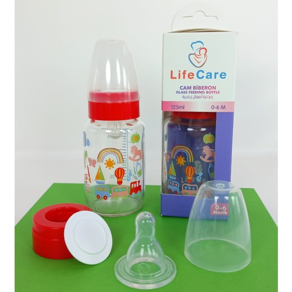 Life Care Cam Biberon 125ML Kırmızı - 125 ml Biberon Fiyatı