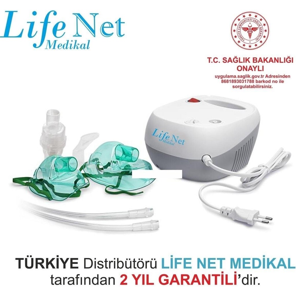 Life Net Medikal Lifenet Kompresörlü Nebulizatör Cihazı- Buhar Makinesi Wne201 Hava Kompresörü Fiyatı