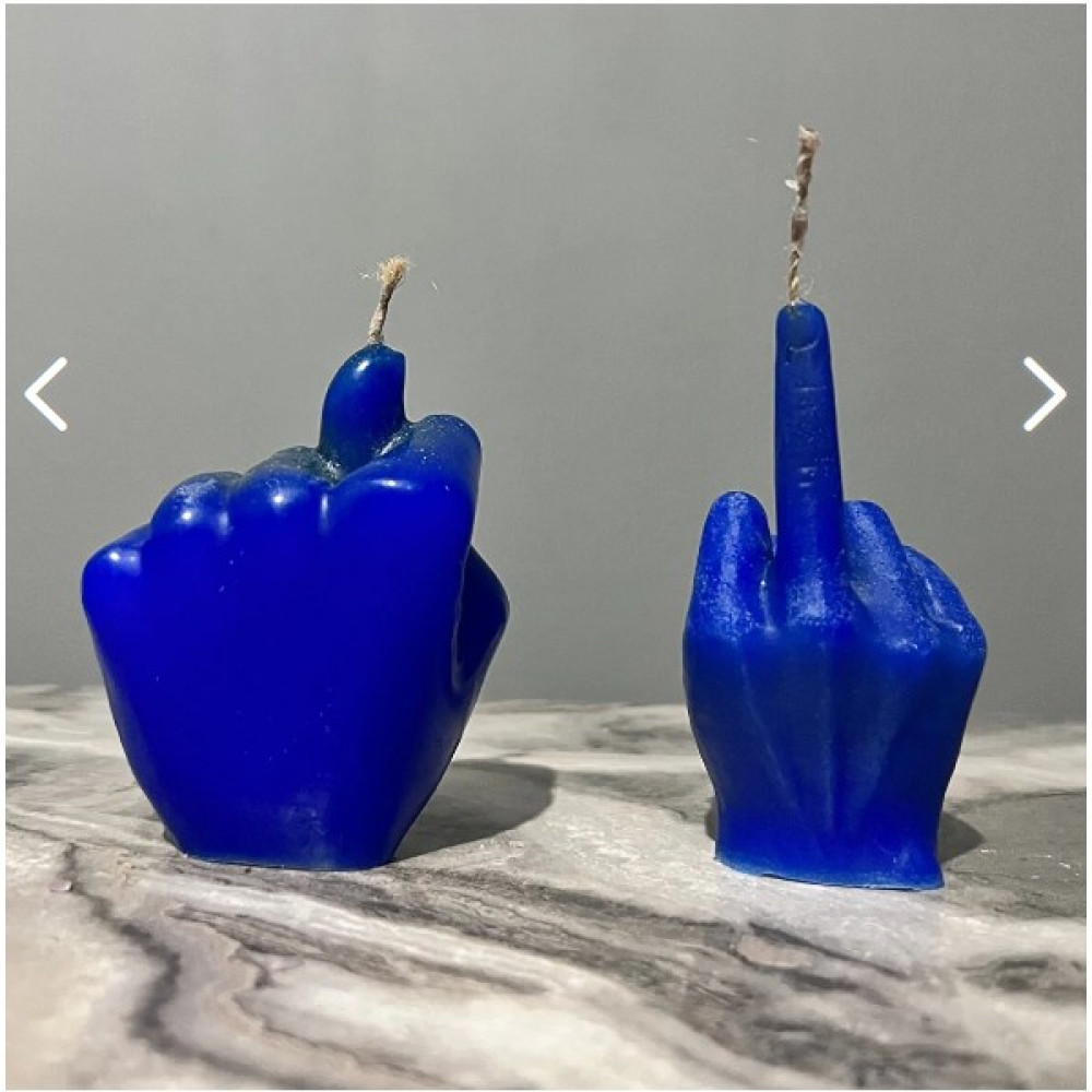 Life Shop Kokulu Orta Parmak Şeklinde Kokulu Mum Nah Yapan Nah Çeken El Mumu - 1 - Mavi Dekoratif Mum Fiyatı