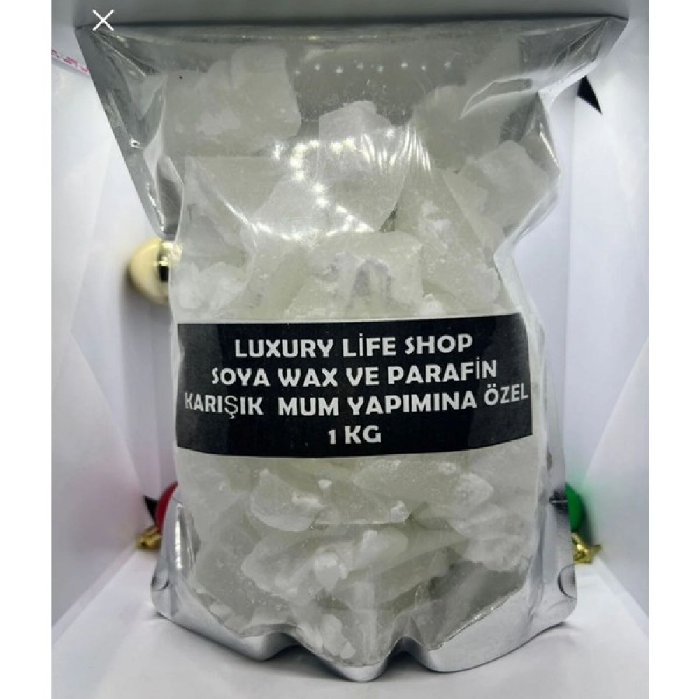 Life Shop Soya Wax ve 1. Sınıf Parafin Karışık Özel 1 kg Mum Yapım Malzemesi - 1 Adet Dekoratif Mum Fiyatı