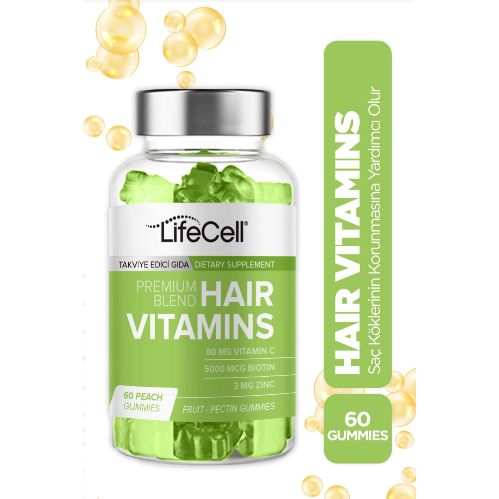 Lifecell Hair Vitamins Vitamin C Biotin Zinc - Saç Vitamini - Takviye Edici Gıda Saç Bakım Maskeleri & Serumlar & Spreyler Fiyatı