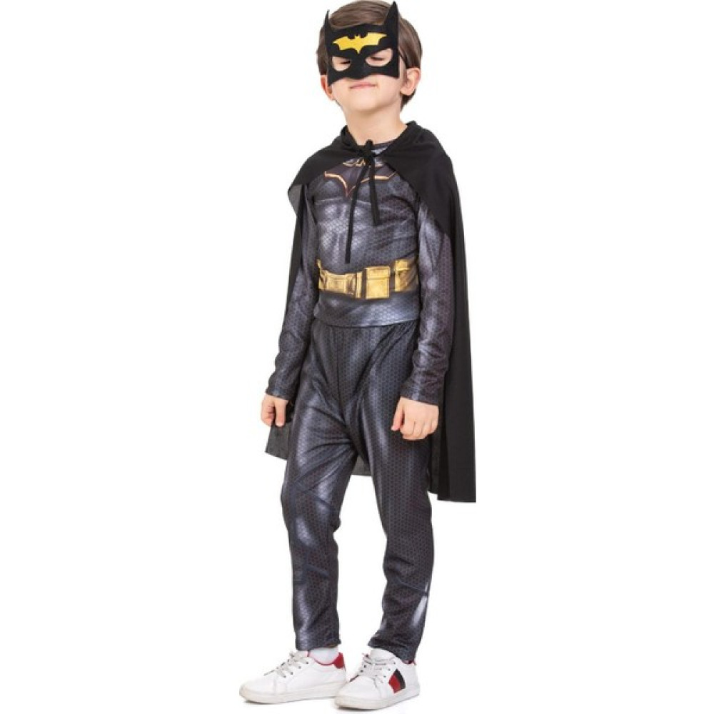 Lifeformoda Erkek Çocuk Pelerinli ve Maskeli Batman Kostümü - 6 - 7 Yaş - Siyah - Gri Oyuncak Fiyatı