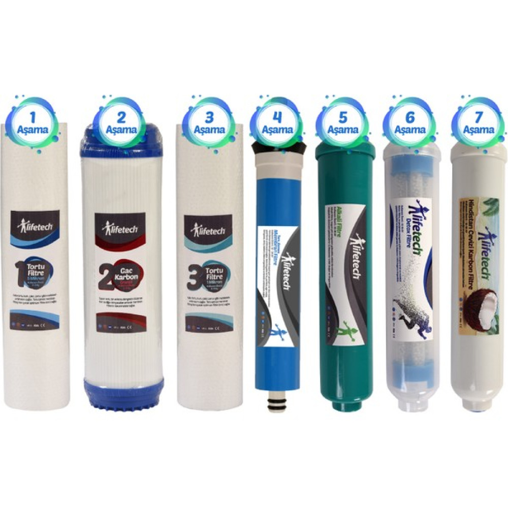 LifeTech 7 Aşama Filtre Seti (Membran Filtreli) Bahçe Makinesi Aksesuar & Yedek Parça Fiyatı