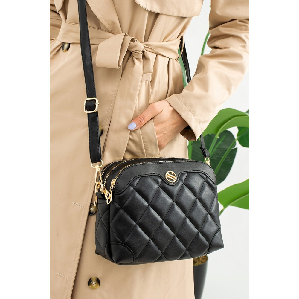 Lifonbag Kadın Siyah 4 Bölmeli Ayarlanabilir Çapraz Askılı Kapitone Yumuşak Deri Omuz Çantası Unisex Çanta & Cüzdan ve Seyahat Çantaları Fiyatı