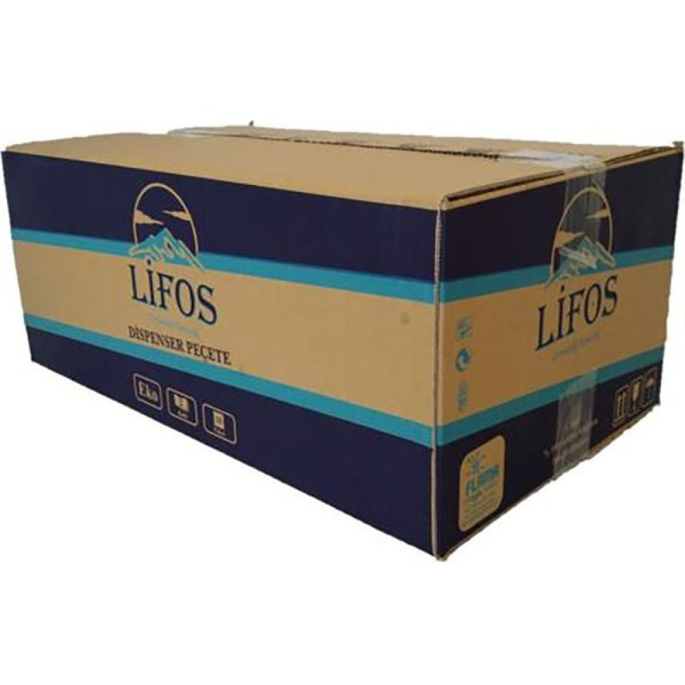 Lifos Dispenser Kağıt Havlu Z Katlama 2 Kat 200 Adetlik 12 Paket / Koli - Beyaz Kağıt Havlu Fiyatı