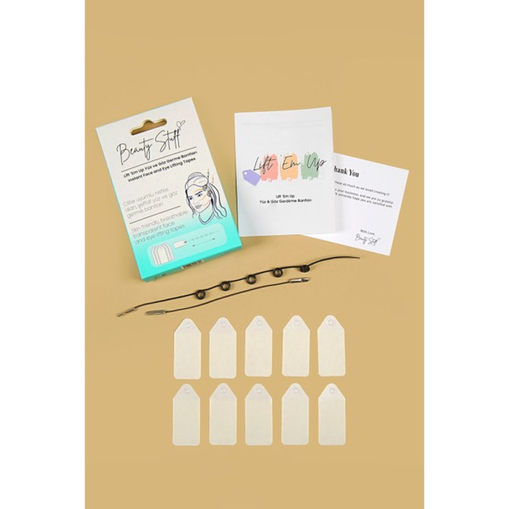 Lift 'em Up Yüz & Göz Gerdirme Bantları (10'lu Paket)-Siyah Lastikli (Made in USA) Anti-Aging / Yaşlanma Karşıtı Fiyatı