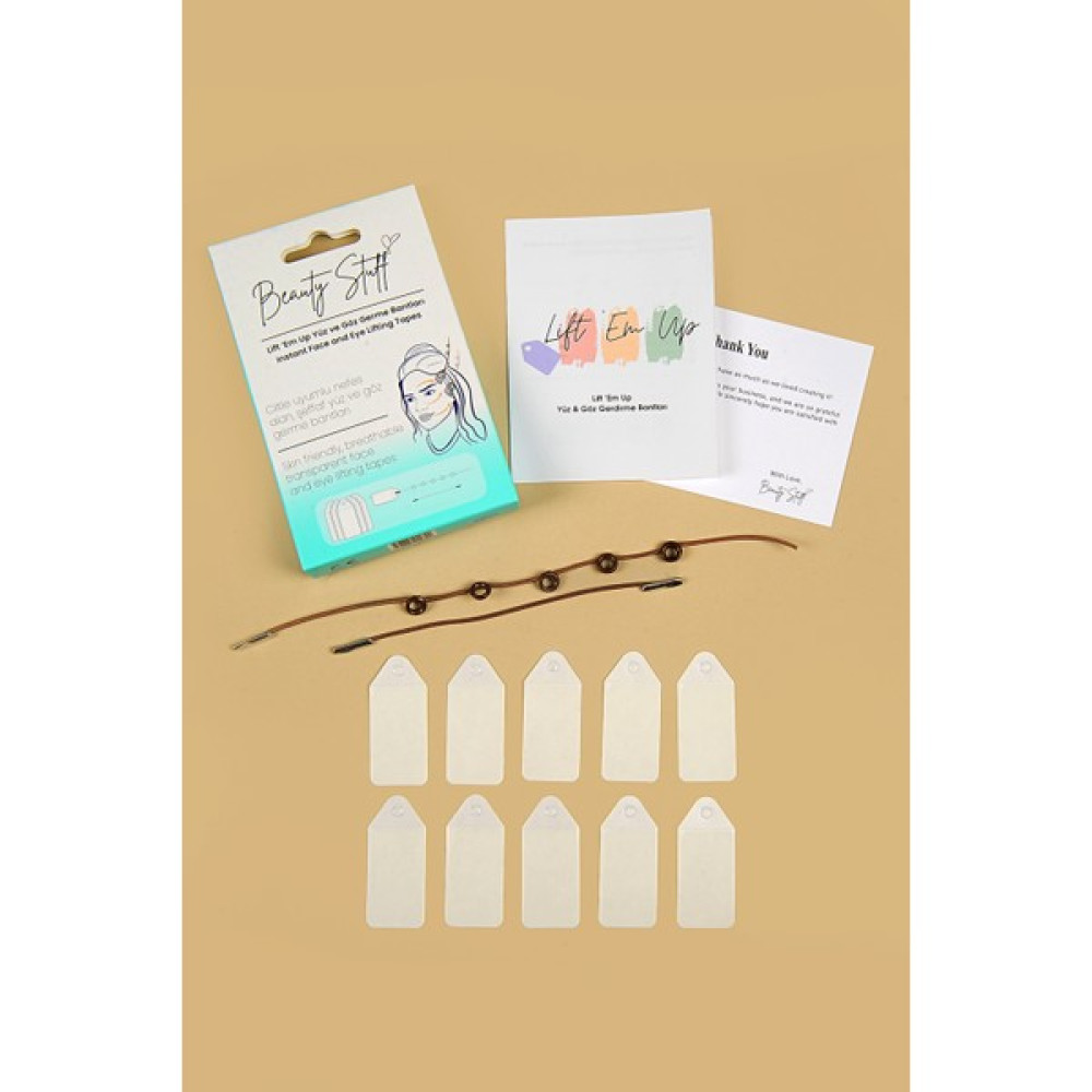 Lift 'em Up Yüz & Göz Germe Bantları (10'lu Paket)-Kahverengi Lastikli (Made in USA) Anti-Aging / Yaşlanma Karşıtı Fiyatı