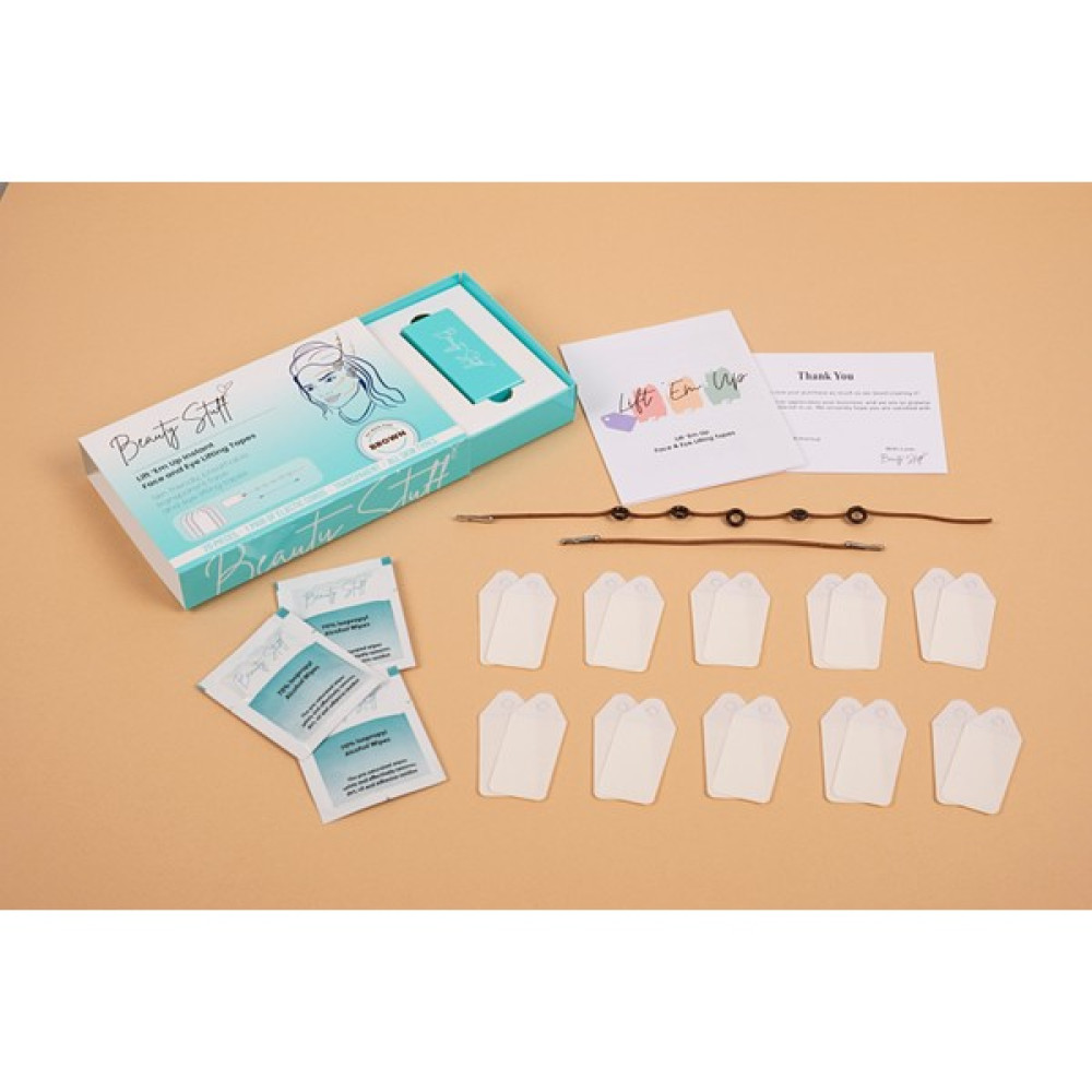Lift 'em Up Yüz & Göz Germe Bantları- (20’li Paket) Kahverengi Lastikli (Made in USA) Anti-Aging / Yaşlanma Karşıtı Fiyatı