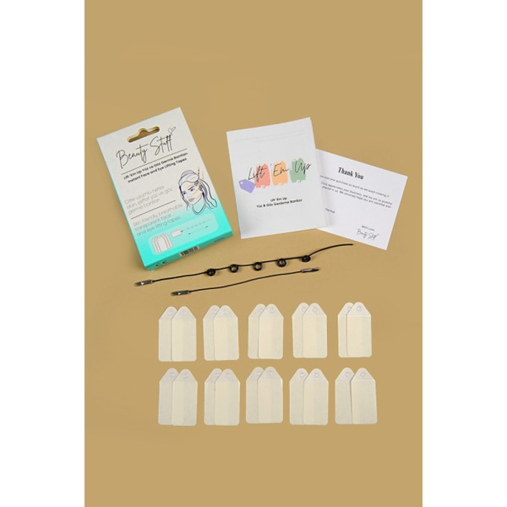 Lift 'em Up Yüz & Göz Germe Bantları-(20’li Paket) Siyah Lastikli (Made in USA) Anti-Aging / Yaşlanma Karşıtı Fiyatı