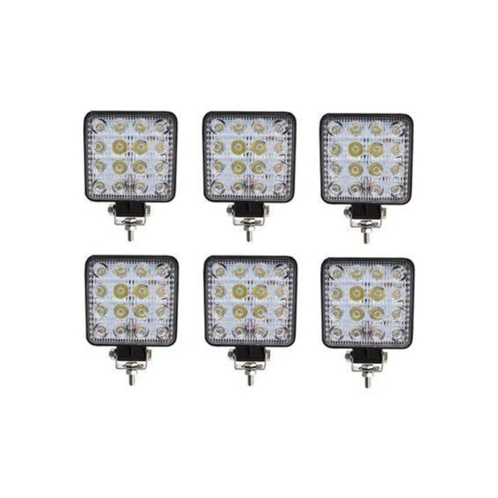 Light 6 Adet 11x11 16 Led Kare Off Road Traktör Tir Kamyon Sis Fari Sis Lambasi Çalisma Lambasi Projektör Oto Elektroniği Fiyatı