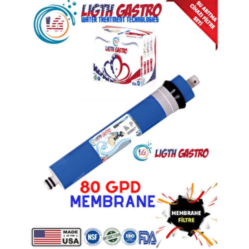 Light Gastro Li̇ght Gastro 80 Gpd Membran Fi̇li̇tre Su Arıtma Cihazı Fiyatı