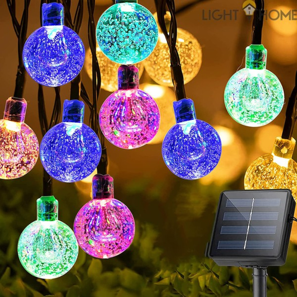 Light Home 50 Led 7 Metre Tüm Renkler Kristal Güneş Enerjili Led Işık Solar Bahçe Teras Balkon Ağaç Lambası Aydınlatması - Kristal Renkli Dış Mekan & Bahçe Oyuncakları Fiyatı