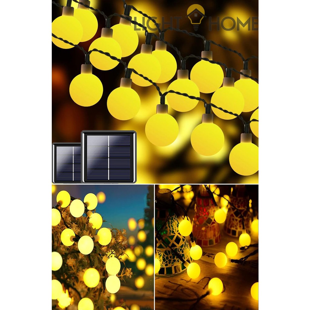 Light Home Güneş Enerjili Işıklar 50 Led 7 Metre Sarı Opak Küre 8 Modlu Parti Bahçe Yılbaşı Dekor Işıkları - 10 cm SSD / Solid State Drive Fiyatı