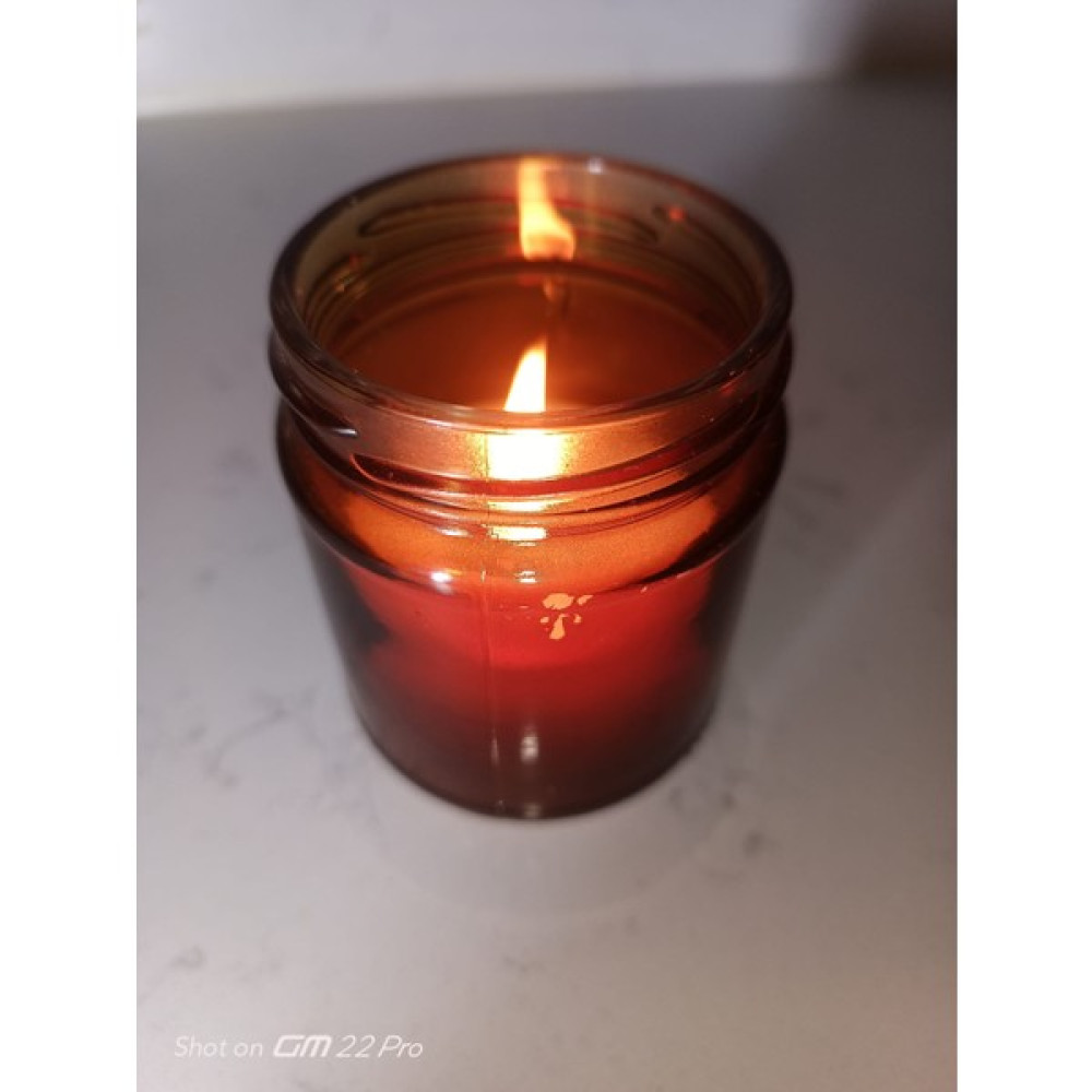 Light Of Kamael 225 Gram Aromatik Kokulu Amber Renkli Kavanozlu Beyaz Parafin Mum - leylak kokulu Dekoratif Mum Fiyatı