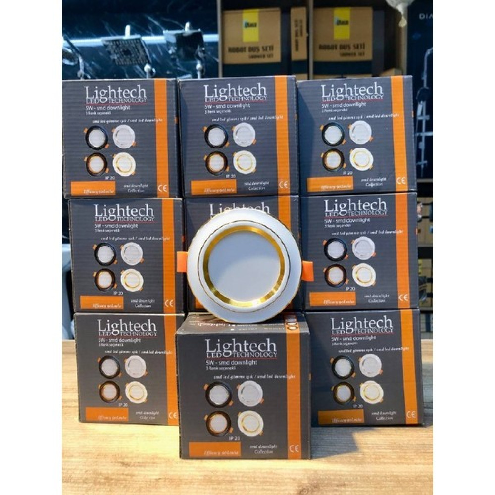 Lightech 5 Adet 5 Watt 3 Renk LED Spot Gold Kasa Beyaz + Günışığı + Ilık Beyaz 3 ü 1 Arada 5W Spot Fiyatı