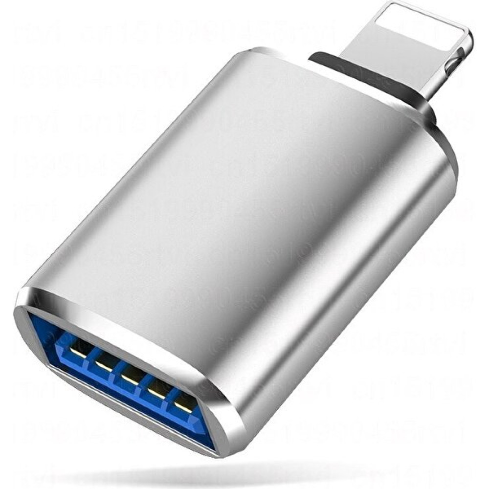 Lightning To Usb Dönüştürücü OTG Flash Bellek Şarj Veri Aktarım Adaptörü İphone 8 X 11 12 13 Uyumlu - Gri Cep Telefonu Şarj Cihazı Fiyatı