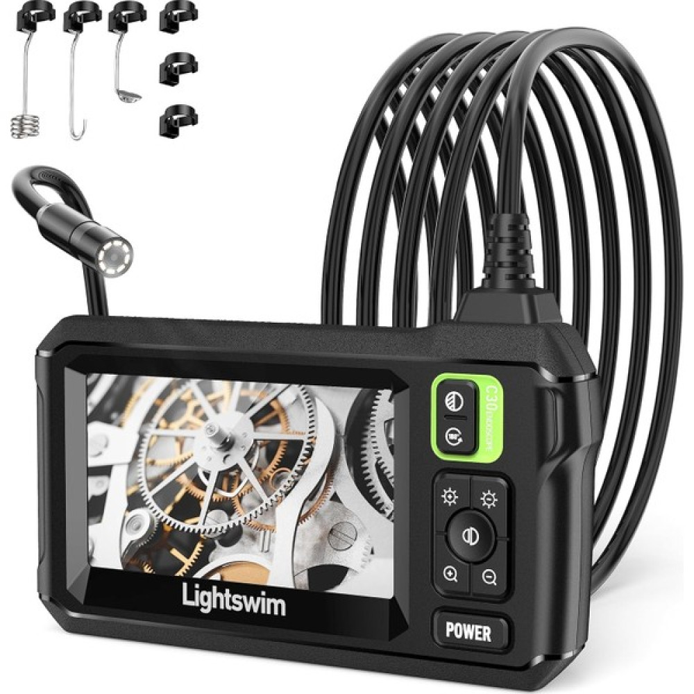 Lightswim IP67 5mt 8 LED IPS Ekran Tek Lens Yılan Kamera - Siyah Elektrikli Kesme Makinesi Fiyatı