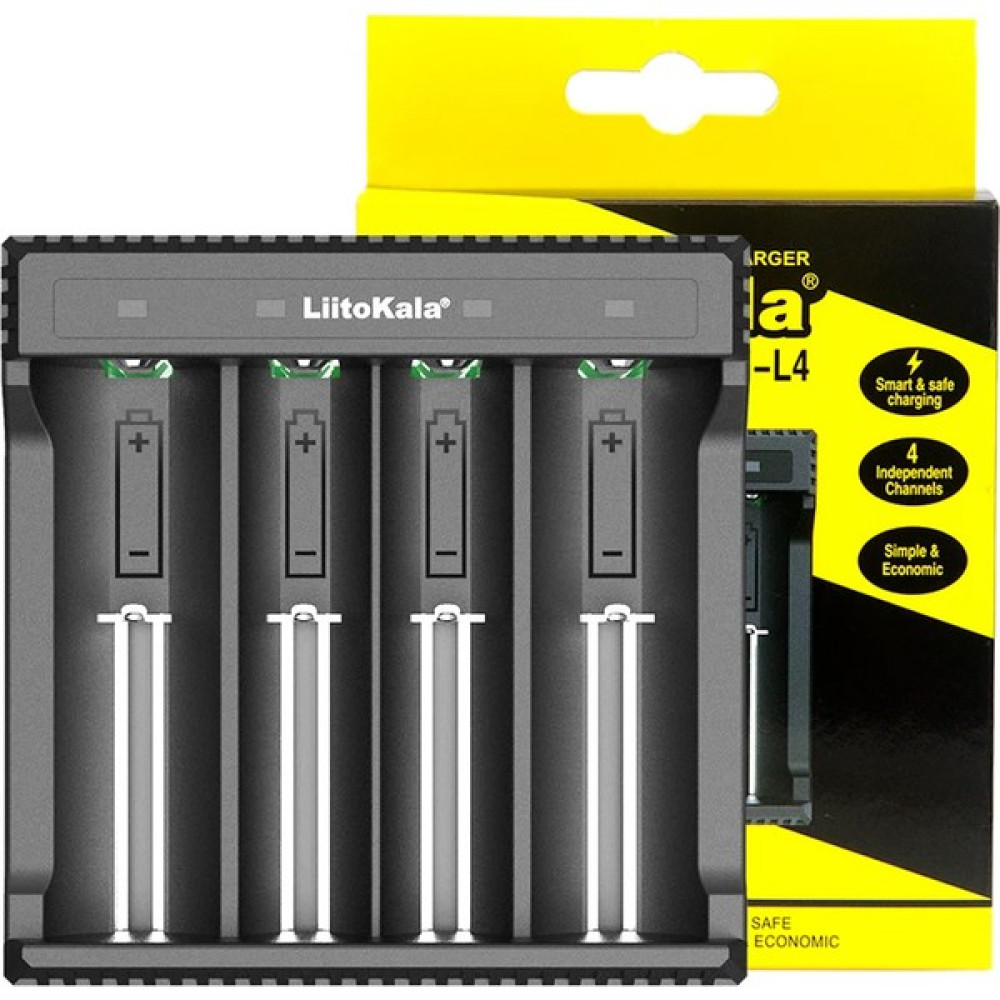 Liitokala Lıı-L4 4 Lü Pil Şarj Cihazı Aleti 18650 18500 26650 25500 26700 10430 10440 14500 17670 Modellere Uyumlu Şarj Cihazları & Kitler Fiyatı