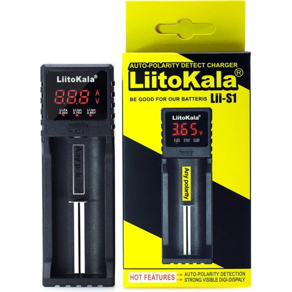 Liitokala Lıı-S1 Tek Yuvalı Pil Şarj Cihazı Şarj Aleti Şarj Cihazları & Kitler Fiyatı