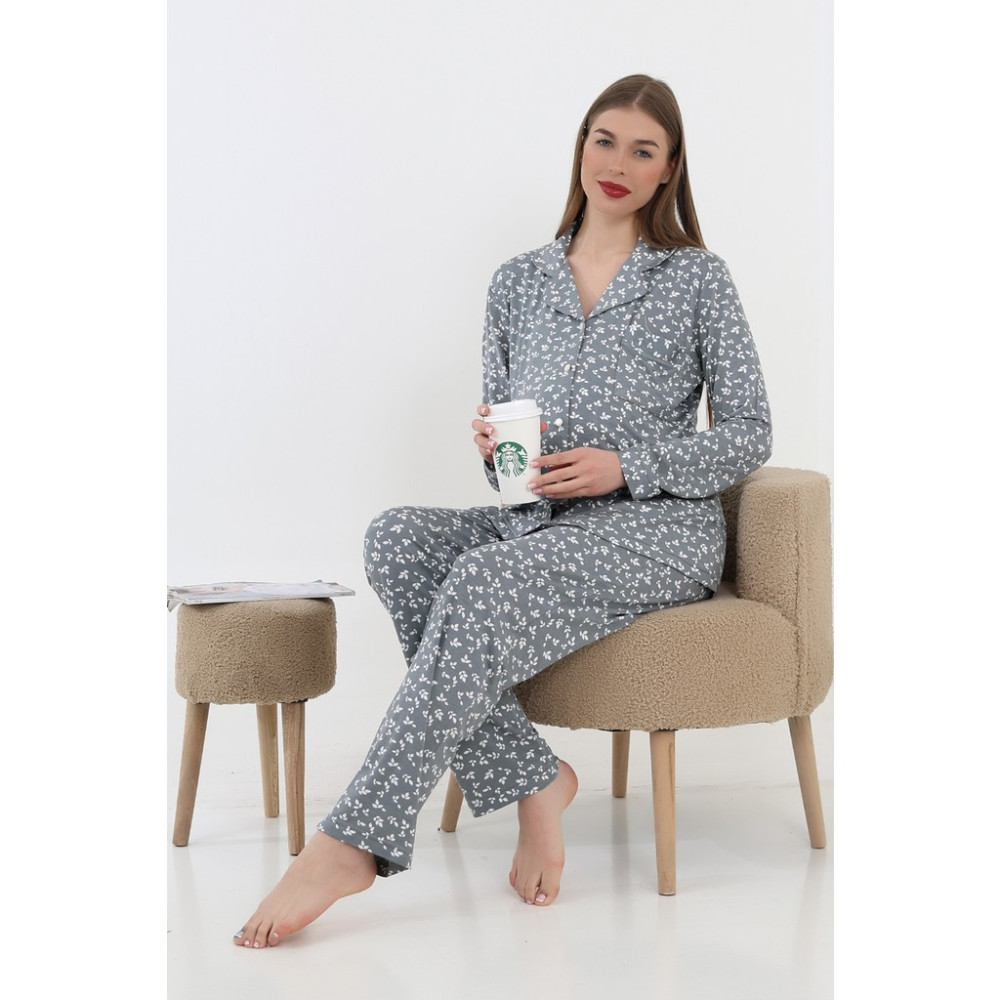 Likapa Önden Düğmeli Hamile Lohusa Uzun Kol Pijama Takımı Kadın Pijama Fiyatı