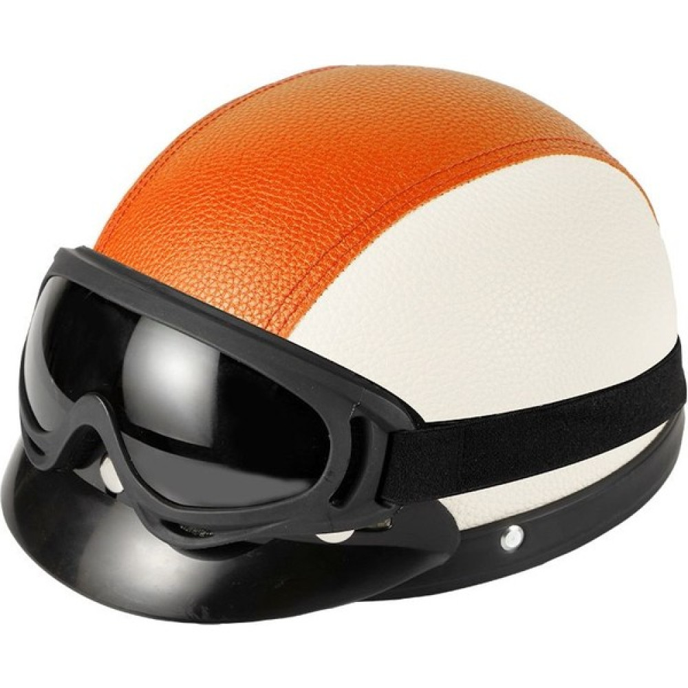 Like Life Koruyucu Kask Yarım Kask(Yurt Dışından) - Beyaz - Turuncu - Standart Motorsiklet Kaskları Fiyatı
