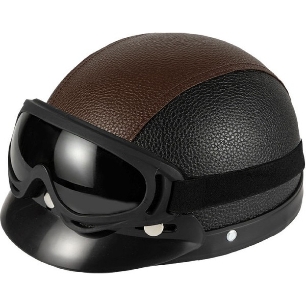 Like Life Koruyucu Kask Yarım Kask(Yurt Dışından) - Siyah - Kahverengi - Standart Motorsiklet Kaskları Fiyatı