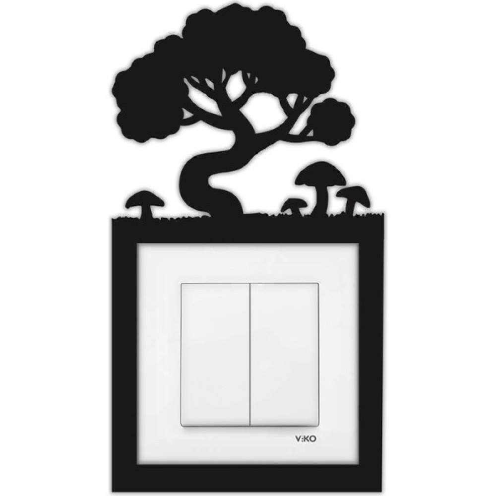Liko Studio Priz Süsü - Ağaç Tree Modern Mantar Orman Duvar Dekoru Priz Anahtar Kenarı Çerçevesi Ahşap Ev & Dekorasyon Aksesuarları Fiyatı