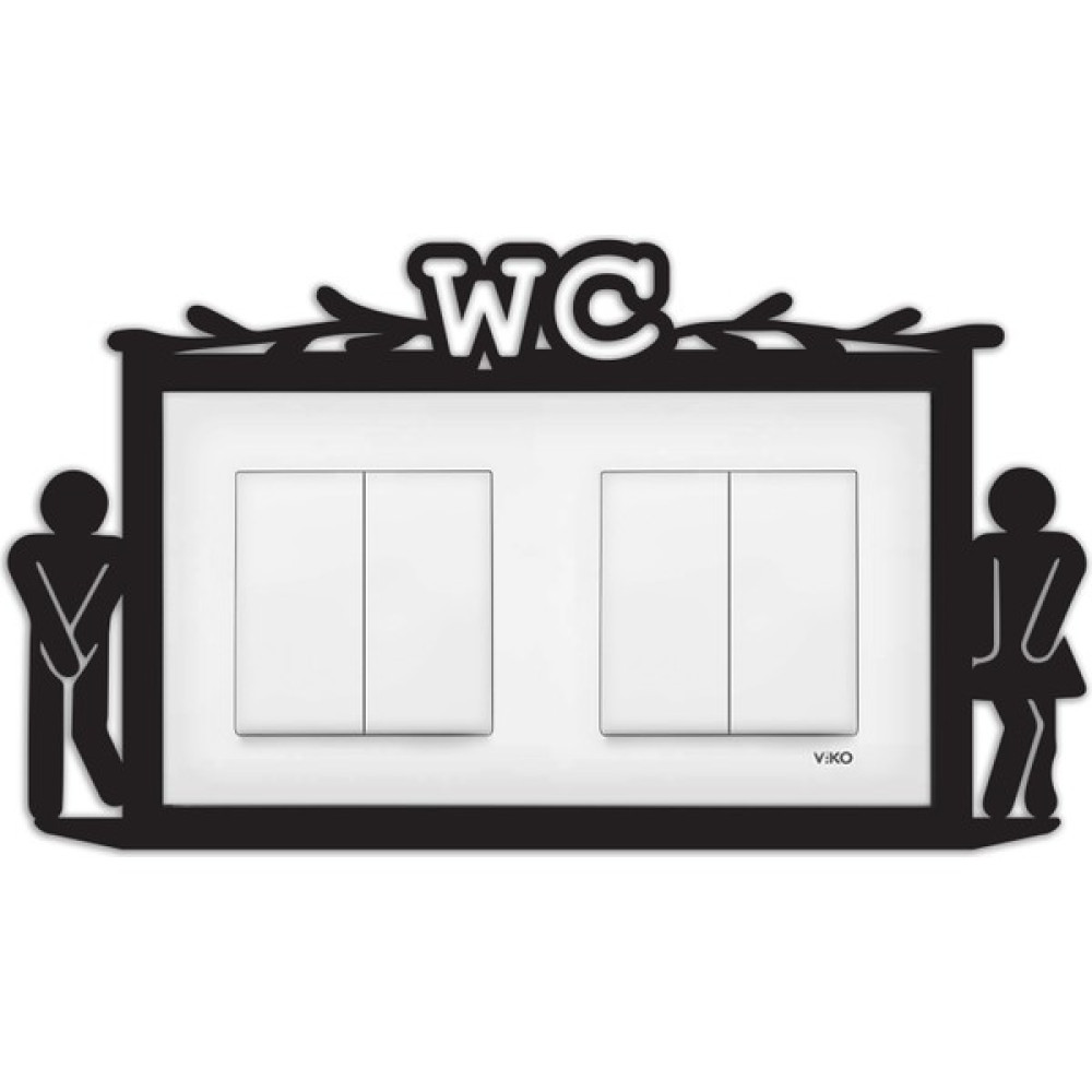 Liko Studio Priz Süsü - Ikili Priz Wc Tualet Tuvalet Banyo Çiftli Priz Anahtar Kenarı Çerçevesi Ahşap Ev & Dekorasyon Aksesuarları Fiyatı