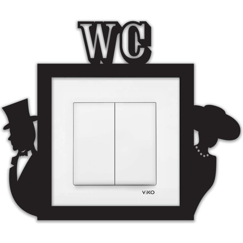 Liko Studio Priz Süsü - Wc Tualet Tuvalet Banyo Centilmen Lady Sevgililer Priz Anahtar Kenarı Çerçevesi Ahşap Ev & Dekorasyon Aksesuarları Fiyatı