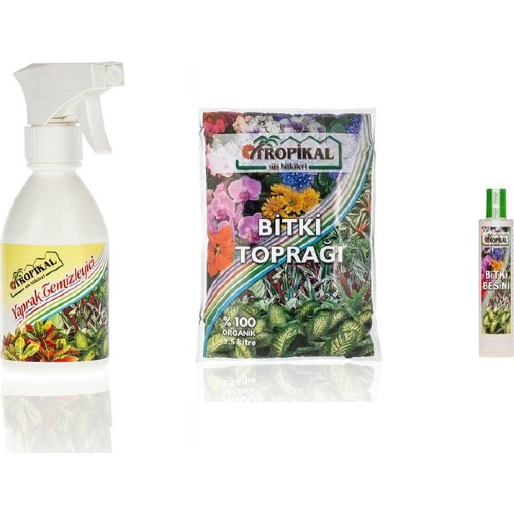 Likya Garden Bitki Besini-Bitki Toprağı-Yaprak Temizleyici 3lü Set Bitki Fiyatı