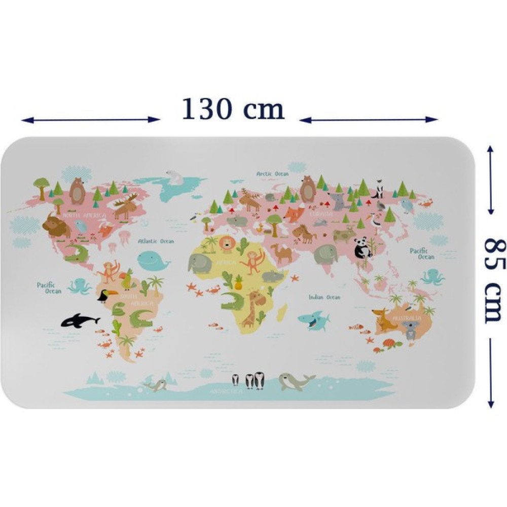 Lila Fil Eğitici Dünya Haritası Dünya Atlası Çocuk ve Bebek Kız Çocuğu Odası Duvar Sticker 3777 x L - Karışık-Çok Renkli - 85 x 130 Harita & Küre Fiyatı