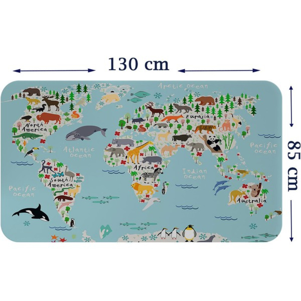 Lila Fil Eğitici Dünya Haritası Dünya Atlası Çocuk ve Bebek Odası Duvar Sticker 3771 x L - Karışık-Çok Renkli - 85 x 130 Harita & Küre Fiyatı