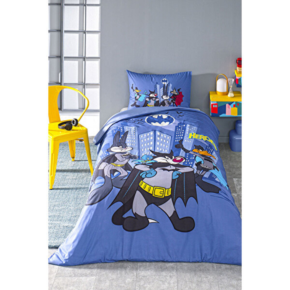 Lilabio Özdilek Batman Heroes Looney Tunes Tek Kişilik Lisanslı Çocuk Nevresim Takımı - Mavi - 160 x 220 cm Nevresim Takımı Fiyatı