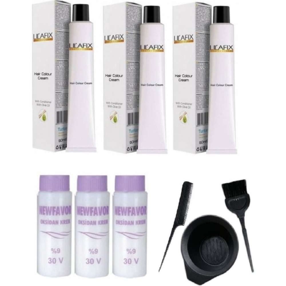 Lilafix 8.45 Tarçın Bakır 3'Lü Krem Tüp Boya - 60 Ml (3 Adet Sıvı) + Boyama Seti Saç Boyası Fiyatı