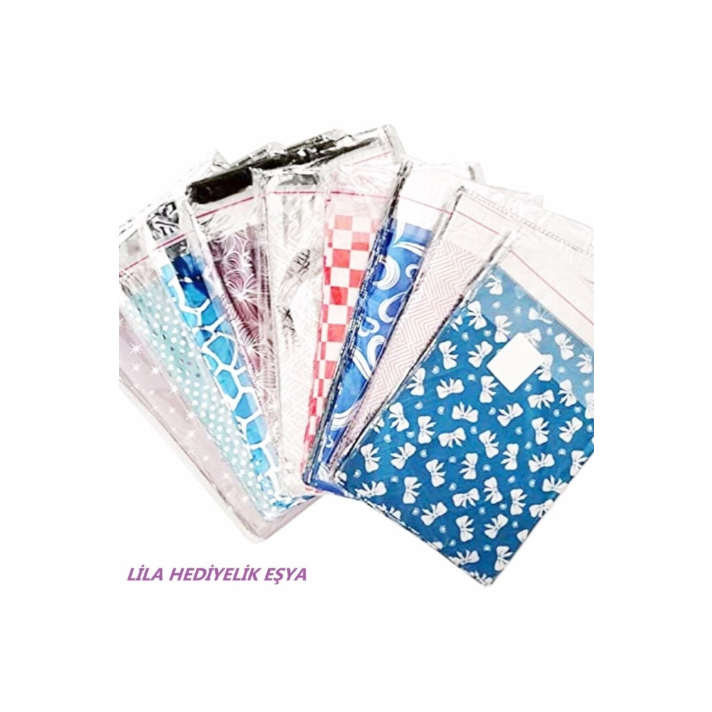 LilaHediyelikEşya Metalize Bantlı Hediye Poşeti 7x9 cm Her Paket 100 Adet Takı Nişan Mevlüt Kına Poşeti Hediye Paketi Yaş Günü & Parti Fiyatı