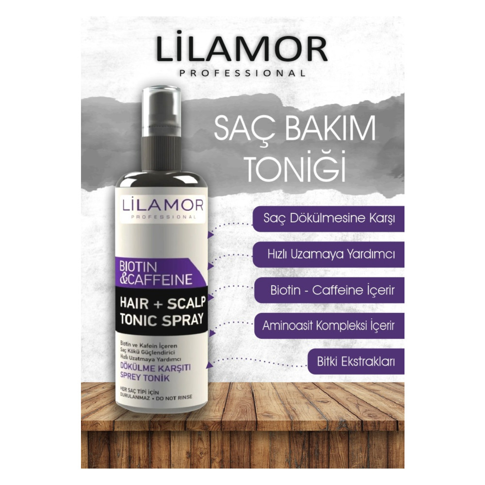 Lilamor Professional Biotin & Kafein & Dökülme Karşıtı Saç Toniği-hızlı Uzamaya yardımcı 250ml Saç Bakım Losyonu / Toniği Fiyatı