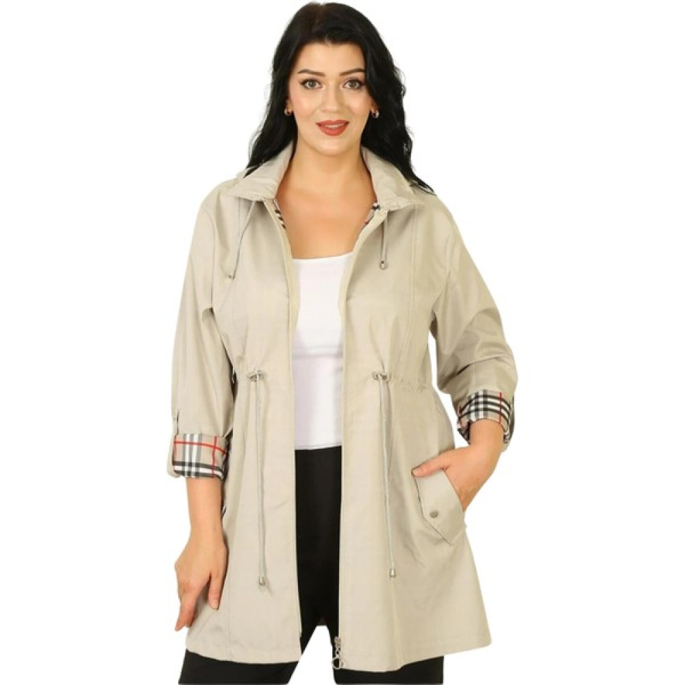 Lilas Xxl Büyük Beden Taş Renkli Kapüşonlu Ekose Desen Trençkot Kadın Trençkot Fiyatı