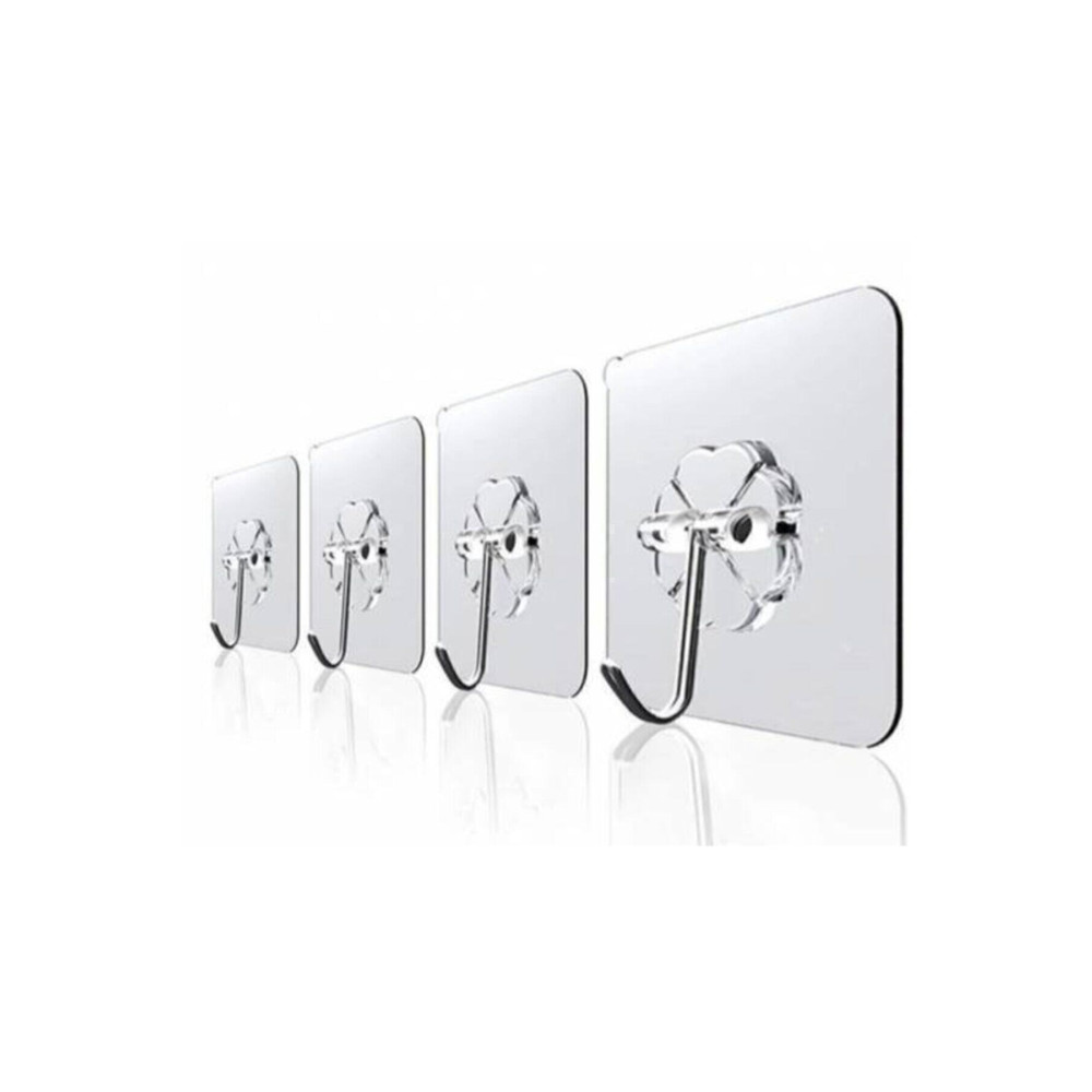 Lilya Home 4 Adet 6x6cm Şeffaf Güçlü Kendinden Yapışkanlı Kapı Duvar Askıları Ağır Yük Taşıma Ev & Dekorasyon Aksesuarları Fiyatı
