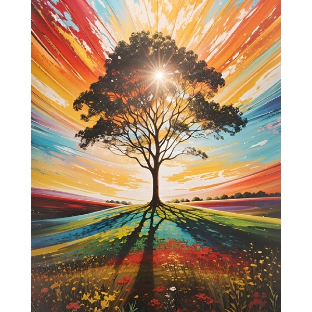 Lilyhobbyland Renkli Baskılı Sayılarla Boyama Hobi Seti Çerçeveli 40 x 50 cm Ağacın Yansıması Sanatsal Malzemeler Fiyatı