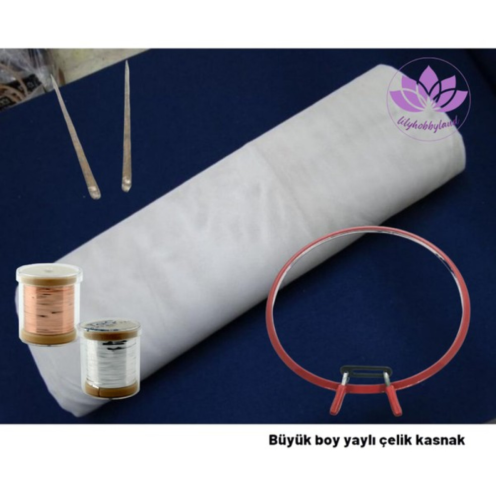 Lilyhobbyland Tel Kırma Başlangıç Kiti (Beyaz Renk Kare Tül, 2 Adet Taç Tel Kırma Teli ve Büyük Yaylı Kasnak) Oyun & Hobi Fiyatı