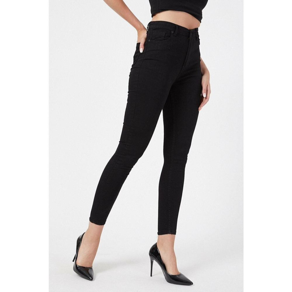 LİMABEL Sim Siyah Skinny Kot Pantolon Toparlayıcı Likralı Yüksek Bel Kot Ekstra Slim 31 Beden Kadın Pantolon Fiyatı