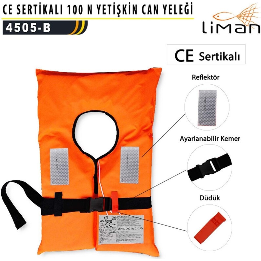 Liman Sertifikalı Can Yeleği. 100N. Boyun Tipi Yetişkin Can Yeleği Diğer Fiyatı