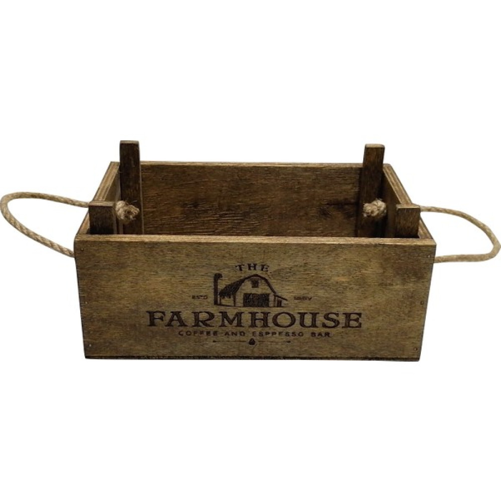 Lime Art Shop Farmhouse Çok Amaçlı Dekoratif Kasa Doğal Ahşap ''25CM En, 18CM Derinlik, 10CM'' - Açık Kahverengi Eşya Saklama Kutusu Fiyatı