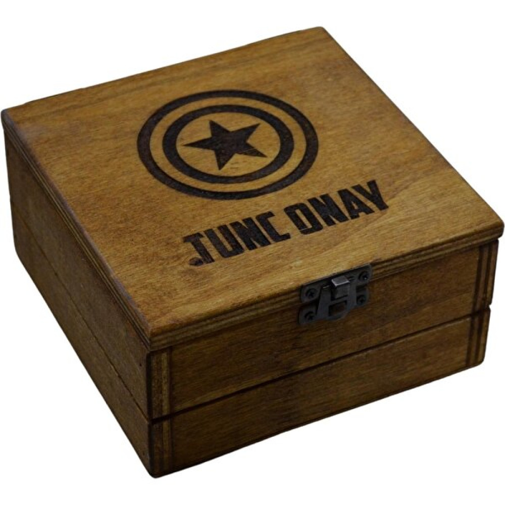 Lime Art Shop Isme Özel Captain America Logolu Ahşap Kutu Hediyelik Kutu 15CMX15CM Genişlik, 8cm Yükseklik - Kahverengi Eşya Saklama Kutusu Fiyatı